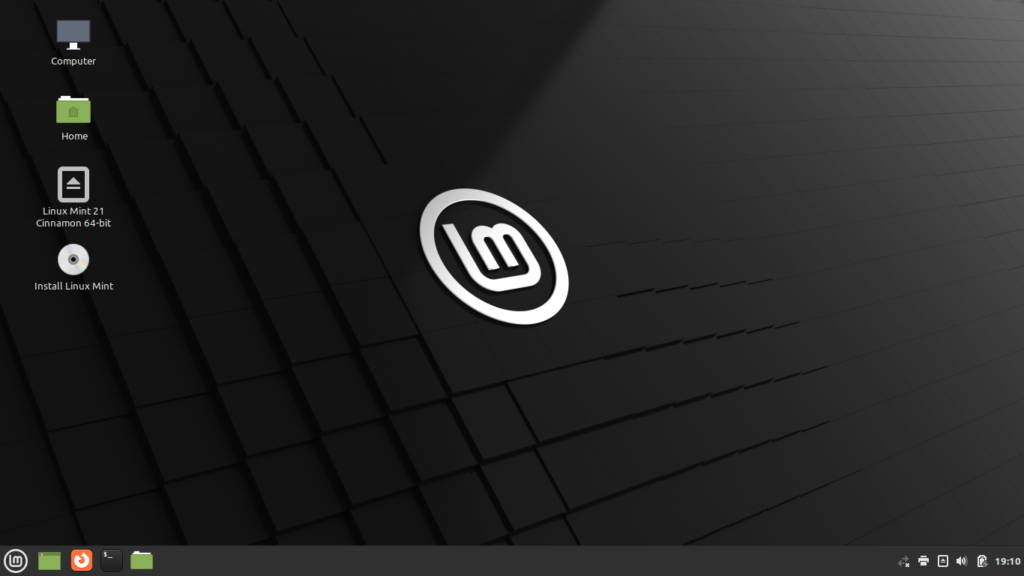 Linux Mint desktop before install